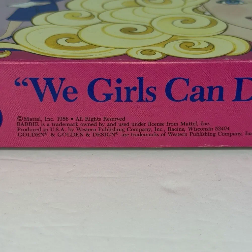 Vintage 1986 Barbie We Girls Can Do Anything Board Game Golden Near Complete